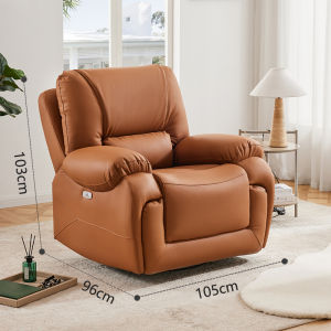 West Pasture Cloud Cabin First Class Genuine Leather Sofa Living Room Leisure Multi-Function Lazy Electric Recliner Chair