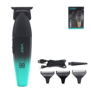 VGR | VGR V906 Professional Hair Clipper DLC T-Blade 9000RPM 5W Power 2000mAh Battery Push Hair Clipper Oil Head Gradient Trimmer