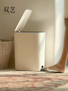 Bathroom Toilet Gap Trash Can Press Type Paper Towel Barrel Waste Bucket Sanitary Tub for Household Personal Cleaning Tools