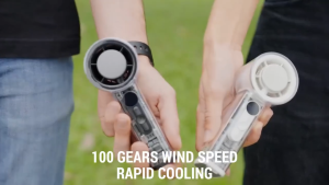 3000mAh Rechargeable Strong Wind High Speed Cooling Fan Transparent Portable X05 Handheld Fan