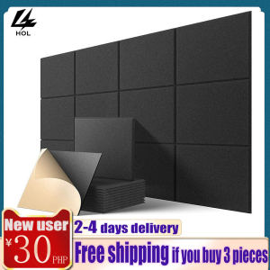 HOL COD 12Pack Acoustic Panels Sound Proof Padding Bevled Edge Polyester Fiber Panels High Density Acoustic Treatment Wall Decoration for Home Office Studio 12"X12"X0.35"inch