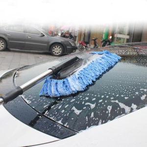 Multifunctional Telescopic Car Washing Brush With Long HandleMicrofibre Car Care Waxing BrushHigh quality stainless steel pipe Adjustable Car Wash Mop Dirt RemoverSuitable for glass and smooth surfaces Washing Lightweight and durable