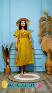 Jack soldier Dress Motif Kekinian Ibu Muda Bumil Daster Cibi LD 120 Busui Kancing Rayon Grade A