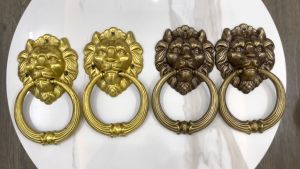 Tay Nắm Cửa Mặt Sư Tử Bằng đồng phong thủy