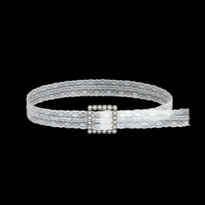 Vintage Lace Pearl Square Buckle Belt