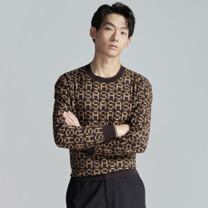 Fashion Business Casual Round Neck Long Sleeve Sweater