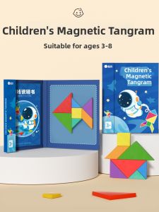 QU RAN | Intellectual Development Educational Toy for Preschool Children Magnetic Tangram Puzzle