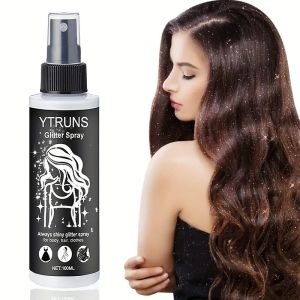 Quick-Dry Glitter Spray for Hair & BodyHighlighter Powder High Shine Sparkle for LipsEyes Face Perfect for Music Festival