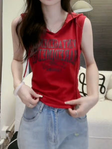 Womens Pure Cotton Sleeveless Hoodie T-shirt Slimming Casual Wear Summer New Style Commute Friendly Comfortable Breathable