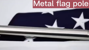 1.8M/6ft Stainless Steel Flag Pole With Base Wall Mounted Organizer Flag Pole Set