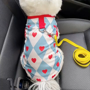 Áo mùa hè cho Chó mèo kèm khoen móc dây dắt (mẫu mới) - Love Pets Shop