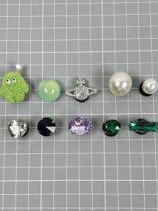 Detachable Clog Shoe Buckle Slippers Decorations DIY Rhinestone Planet Pearl Flower Shoe Accessories for Women And Girls