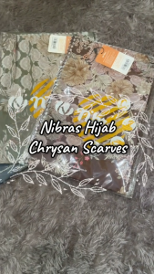 Terbaru Hijab Segiempat Nibras Hijab NH Chrysan Scarves Voal 115 x 115 Premium