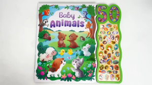 Noisy Baby Animals Giant 50 Buttons Sound Book To Hear Animal Sounds For Kids (Hardcover)