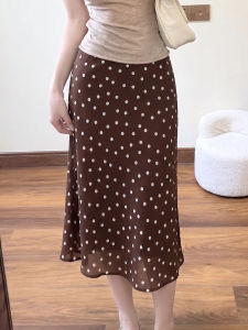 SHIMANQING | Café Polka Dot Summer High Waist Half Skirt