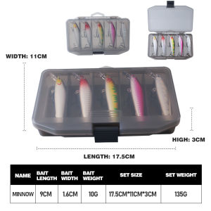 TAIYU | TAIYU 1-5PCS Fishing Lures Long-distance Sinking Minnow Hard Baits Artificial Wobbler Bait With Box For Sea Fishing Tackles