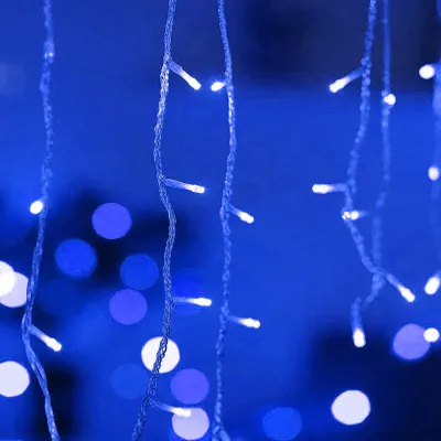 4Mx0.6M Curtain LED Icicle String Lights EU Plug Christmas Garland Droop Light Wedding Garden Street Outdoor Decorative Lighting