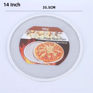 JUSTINLAU 6-14 Inch Pizza Baking Pan Mesh Round Aluminum Pizza Screen Baking Pan Non-stick Mold Oven Hollow Pie Mesh Baking Tool