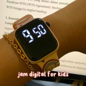Rokeet Jam Tangan Digital Anak LED Screen Strap Kartun Lucu