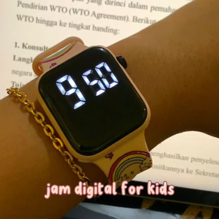 Rokeet Jam Tangan Digital Anak LED Screen Strap Kartun Lucu