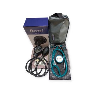 Baxtel APG Black Aneroid Sphygmomanometer With Teal Deluxe Stethoscope