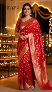 BEAUTIFUL RICH PALLU & JACQUARD PATTERN WORK SAREE COLLECTION FOR WOMEN
