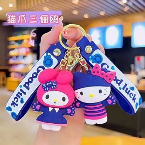 Kuromi Keychain Cute Sanrio Doll Pendant Cinnamoroll Figure Cartoon Car Keychain Accessories Bag Pendant Birthday Gift