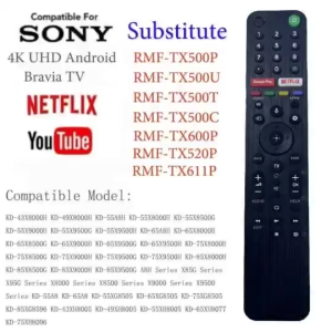 RMF-TX500P Remote Control Compatible With RMF-TX520U Fit For Sony LCD LED Smart TV Without Voice