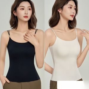 MiiOW | เสื้อกั๊กแขนกุดแบบไร้ตะเข็บสำหรับผู้หญิง MiiOW ฤดูร้อนปี 2025 ทรงสลิมฟิต ผ้าไนลอนผสมยางยืด ปกปิดหลัง ใส่ได้ทั้งในและกลางแจ้ง