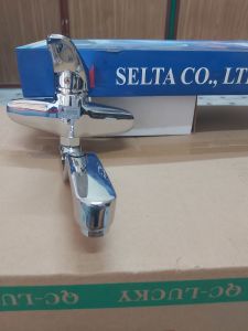 Vòi chậu rửa bát nóng lạnh cao cấp SELTA thân đồng mạ