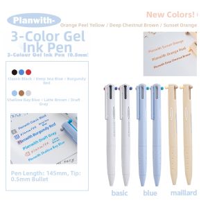 Planwith | Multi-color Replaceable Refill Push-type Quick-dry Neutral Pen