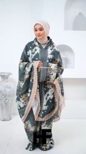 Hafizz - Mukena Travelling Laura Mukena Katun 2in1 Premium Mukena Dewasa