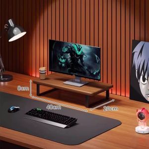 evesigar | Dual-Layer Desktop Monitor Stand with Keyboard Storage