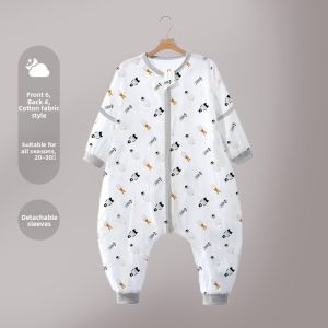 YOUMENG | Four Seasons Breathable & Constant Temperature Baby Sleep Bag 100% Cotton Muslin