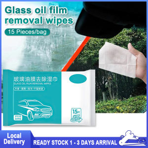 Car Window Oil Remover Wet Wipes (15 Sheet/Pack) Glass Car Window Cleaner Glass Film Windshields Cleaner Cleaning Tissue Oil Remove Cloth 玻璃油膜去除湿巾