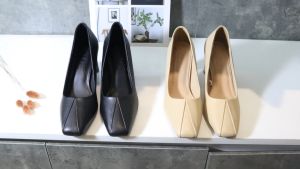 Giày công sở - Giày cao gót nữ 7cm HT.NEO da bò thật 100% thiết kế mũi tròn phong cách basic nhẹ nhàng lịch thiệp GC18