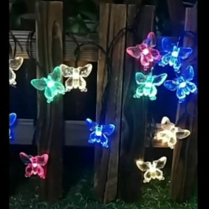 Dây đèn năng lượng mặt trời hình bướm dây đèn led chạy pin sáng tạo cho cảnh quan ngoài trời đèn trang trí giáng sinh