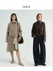 INSIS FEMME | Nordic Suede-style Short Womens Coat and Skirt Set