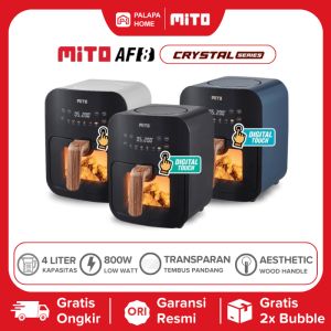Digital Air Fryer MITO AF8 Transparan | Airfryer Mitochiba Low Watt 4 Liter Tembus Pandang