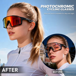Kapvoe Hot Outdoor Photochromic Road Cycling Glasses Bike Bicycle Sunglasses Men Women Sports Hiking Mountain Bike UV400 Goggles