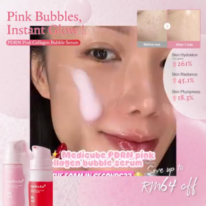 Medicube PDRN Pink Collagen Bubble Serum 95ml Korean Skincare Serum 99% High Purity PDRN Low Molecular Collagen Bubble Essence Firming Moisturizing Glow Serum