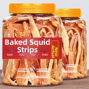 Hand Torn Charcoal Grilled Original Flavor Large Squid Strips Snack 500g