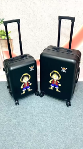 Vali Du Lịch One Piece Hình In UV Không Bong Tróc Chất Liệu Nhựa PC+ABS Khóa Số Bảo Mật Size 20/24 inch