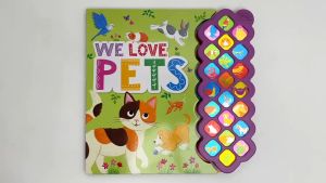 We Love Pets 22 Buttons Noisy Sound Book To Read (Hardcover) For Toddlers & Kids