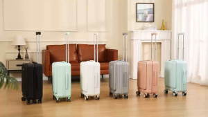 Vusign กระเป๋าเดินทางล้อลาก กระเป๋าเดินทางเฟรมซิป 20 / 24 นิ้ว มีช่องชาร์จ กันน้ำ ทนทาน USB มีที่วางแก้ว Suitcase