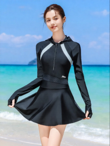 XTEP | New Slimming One-Piece Swimsuit Dress for Plus Size