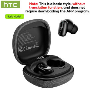 AI Translate Earbuds HTC NE75 Noise Reduction In Ear Wireless Earphone Bluetooth Compatible With Phone Laptop Computer Headphone