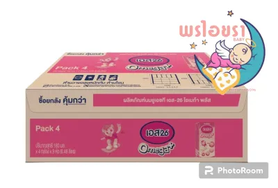S-26 โอเมก้า พลัส UHT ขนาด 180มล. 1ลัง 36กล่อง (จำกัดการสั่ง1 ออเดอร์ ได้มากสุด2ลัง)