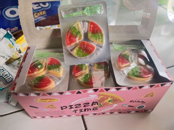 PAKET 2 pack PERMEN PIZZA TIME RANJANI permen bentuk pizza yang unik