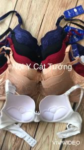 Áo ngực Boya mỏng mút tim trơn phối ren